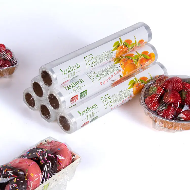 Food Packaging Film For Keeping Fresh Food Wrap Film Transparent Jumbo Roll Pvc Cling Film