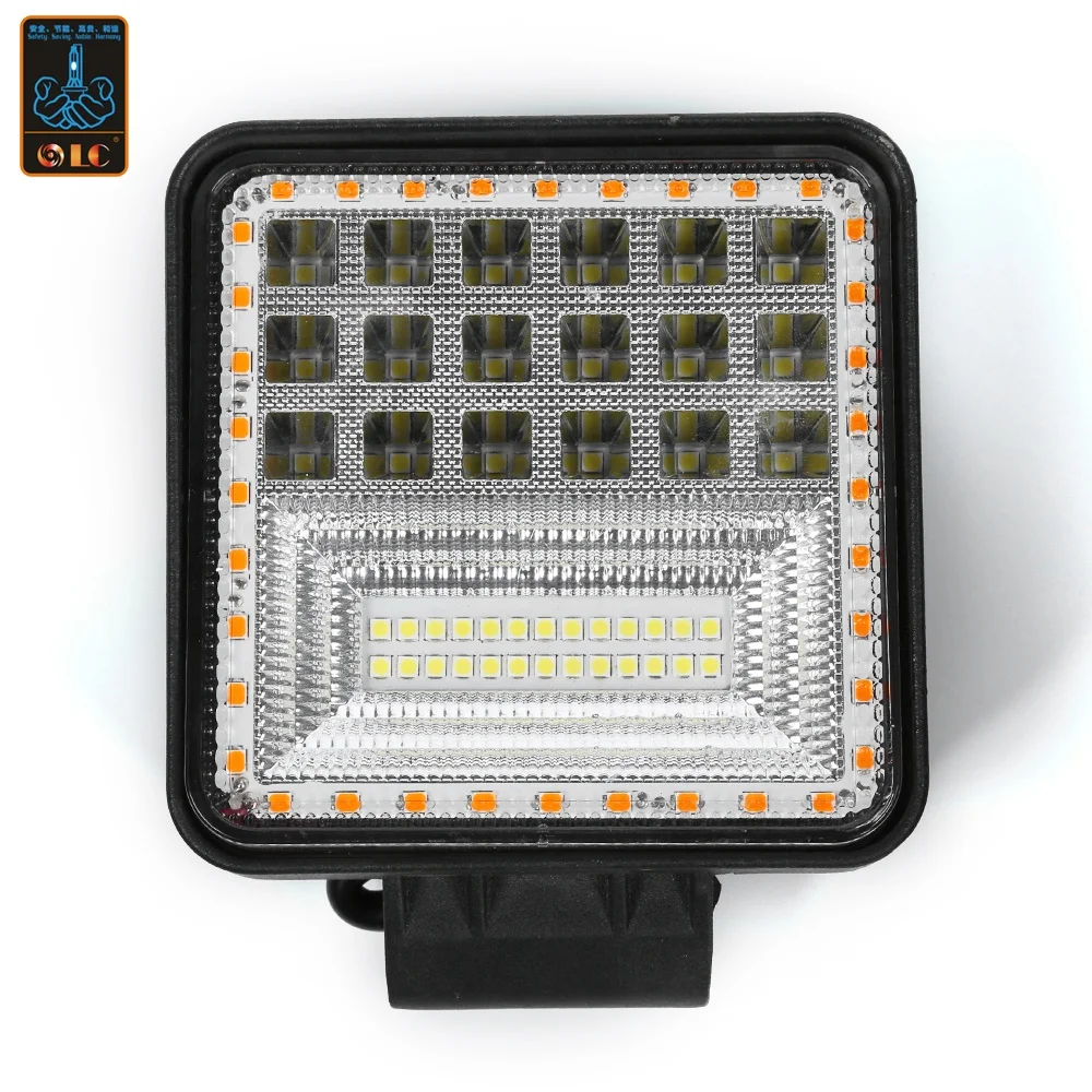 LC 12V 24V 62w super bright square emergency truck offroad car led work light
