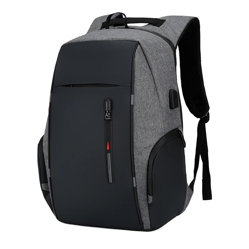 15.6 inch Light Weight Waterproof Black Business Laptop Backpack with USB Charger Port