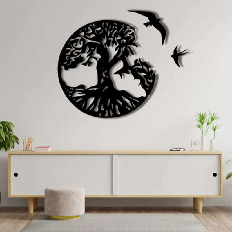 Tree of Life metal wall decorations stickers art silhouette decorative painting home wrought iron silhouette metal decoration
