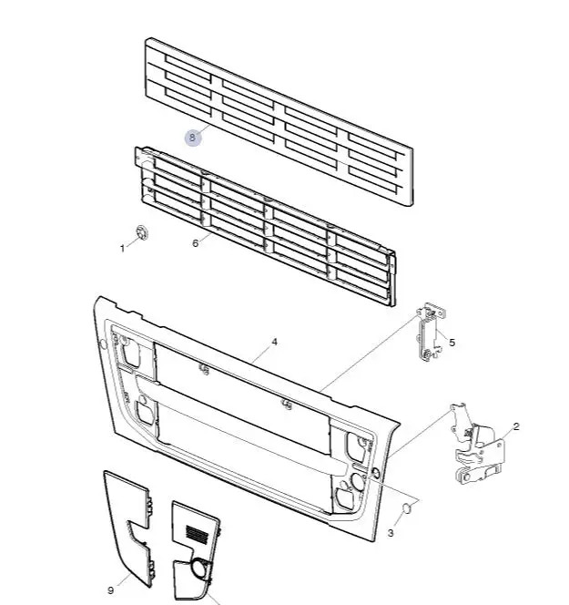 Factory direct sale grille 82063513 suitable  truck FH13-16,FM13-16