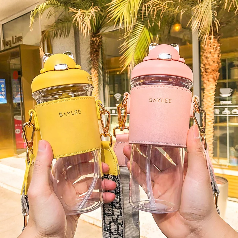 
Hot Sale 550ML Back To School Children Bpa Free Eco Friendly Sports TRITAN Plastic Water Bottles With Straw 