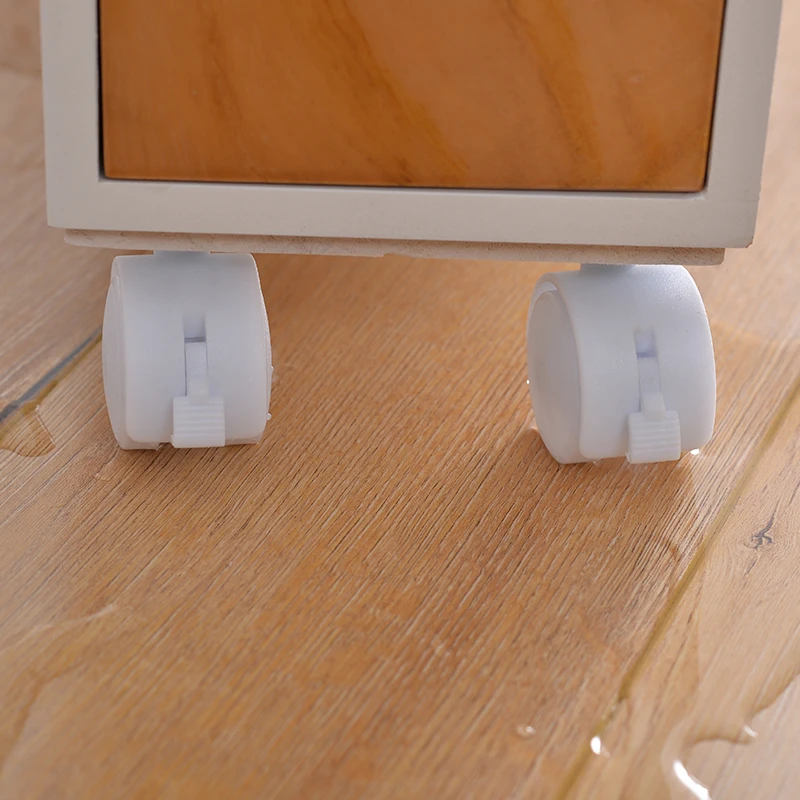 
Side Waterproof Toilet Paper Bathroom Wooden Drawer Storage Cabinet With Wheel 