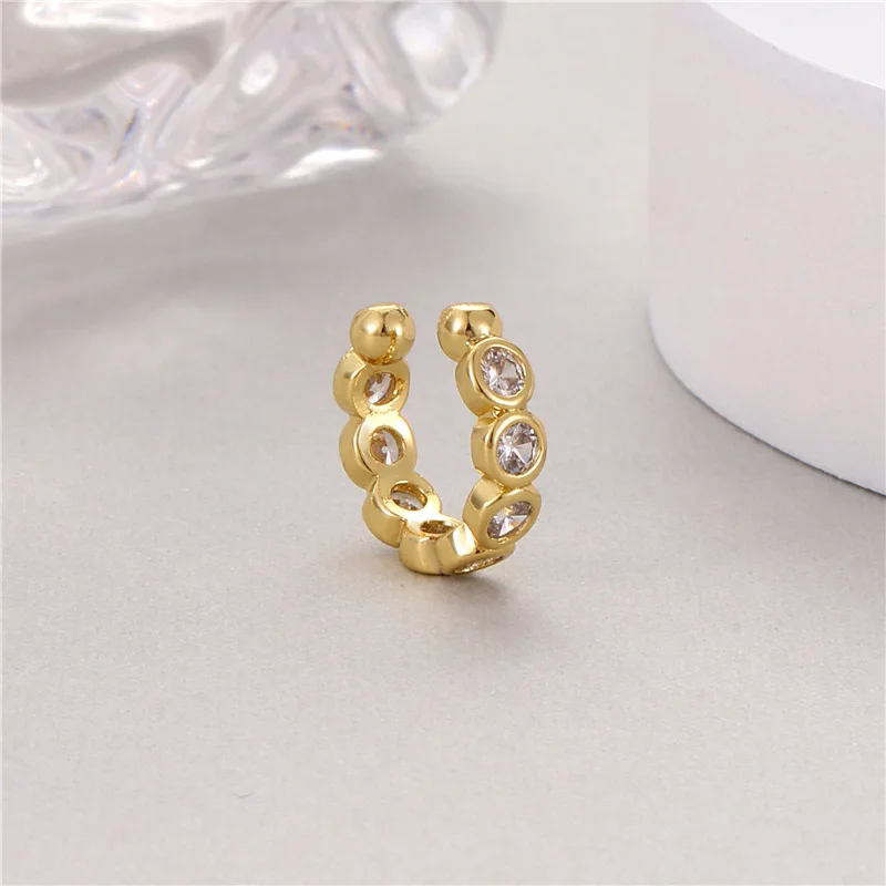 Exquisite ear clip simple temperament retro fashion color female without hole jewelry ear clip