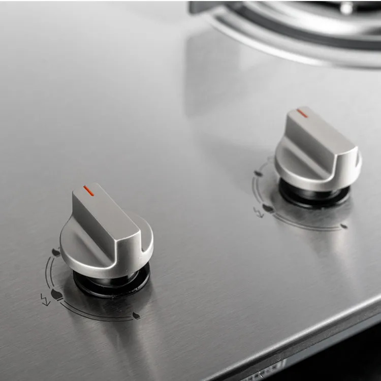 YIUAN modern novel design cooker kitchen home appliance auto ignition standard double burner Stainless steel recessed gas stove