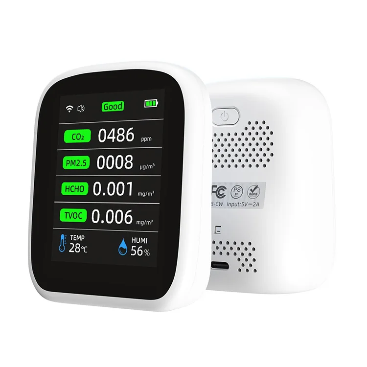 New arrival Indoor air quality monitor desktop carbon dioxide air quality meter CO2 air quality detector For Home
