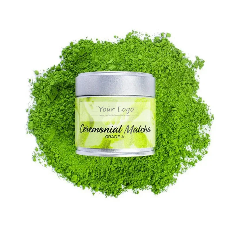 2021 Wholesale Dropship 100gr Private Label Pure Organic Bright Green Matcha Strong Aroma EU Food Certified For Weight Loss