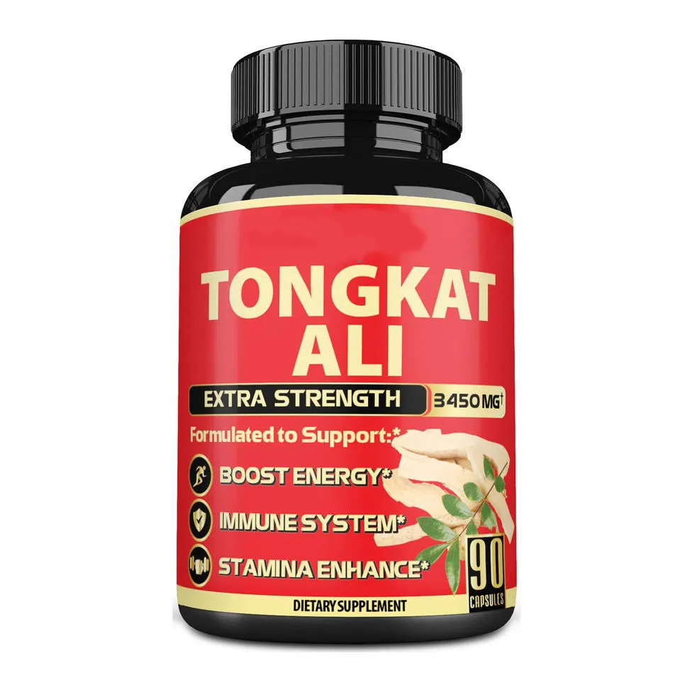 Organic Tongkat Ali Capsules Eurycoma Longifolia Tongkat Ali Root Extract Capsules Supports Stamina & Energy