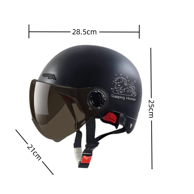 Hot Selling Lightweight Unisex Motorcycle Frosted Protective Short Mirror Half Helmet Cycling Helmets
