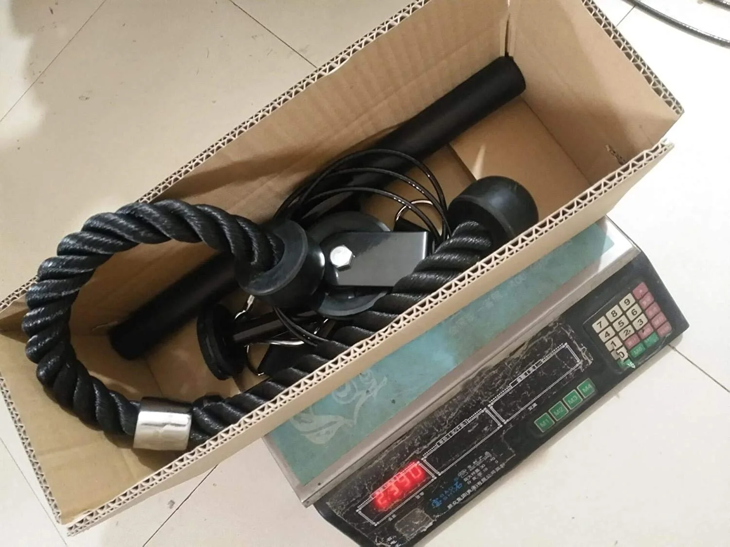 Home Gym Accessories Adjustable Length Fitness LAT Pulldown Pulley System DIY Pulley Cable Machine Attachment System