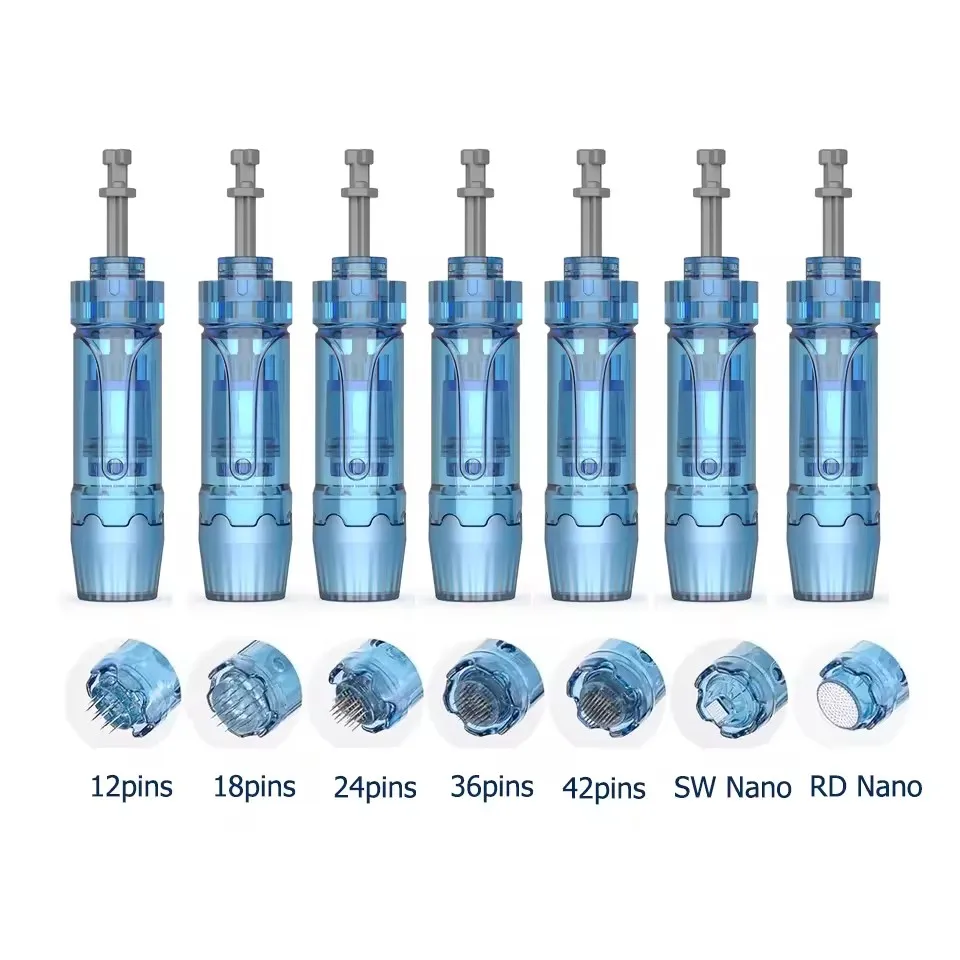 Оптовая продажа 12/18/24/36/42 контактов/круглые нано/Силиконовые нано-картриджи для микронидлинга для dr pen M8S A9 A8S A11