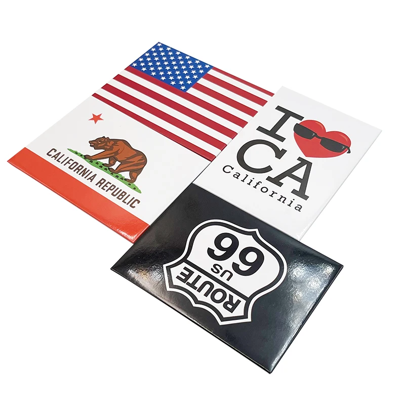 Заводские дешевые Магнитные Сувениры в американском стиле для туристов металлические жестяные магниты на холодильник