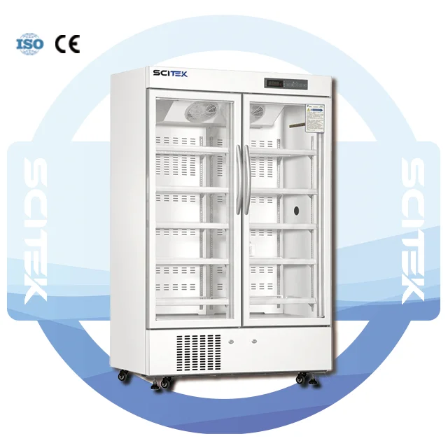 SCITEK Double Door Laboratory Refrigerator 656L Forced-air cooling system Laboratory Refrigerator with CE certificate