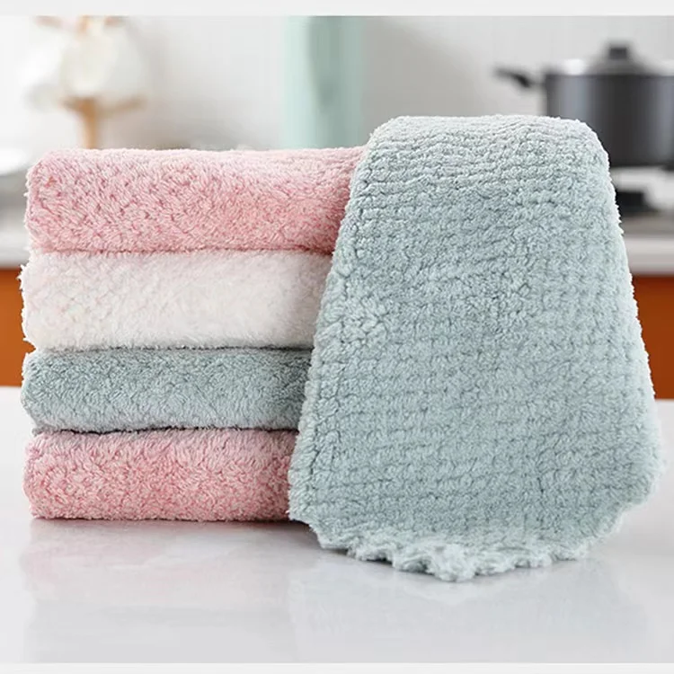 Strong Absorbent Wipes Non-Linting Non-Oily Kitchen Microfiber Wet And Dry Dish Wash Cleaning Cloth