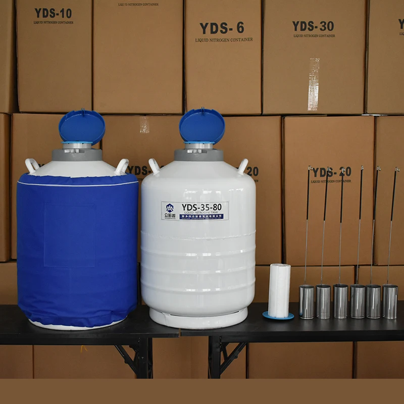 YDS-35-80 liquid nitrogen tank 35L ln2 Al Alloy gas cylinder for transport and storage