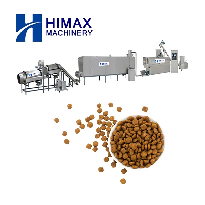 1-2T automatic canine animal feed pelletizing  pet food extruder  making machine