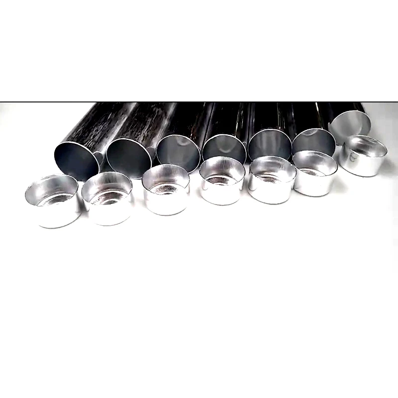 Dental Lab Empty Aluminum Cartridge With Caps For Flexible Beads Denture Inject Acrylic Work Diameter 25.5mm 5 Length Dental Lab