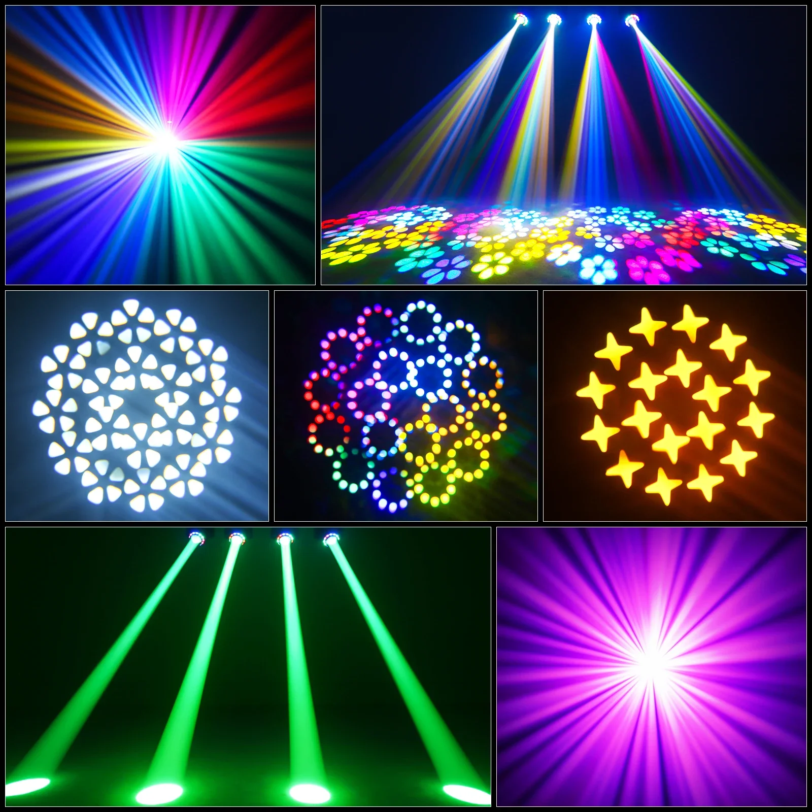 120W Stage Lights Gobo 8 Colors Effect Lighting For Wedding Disco Dj Party Ktv Bar With Remote Control Moving Head Lamp