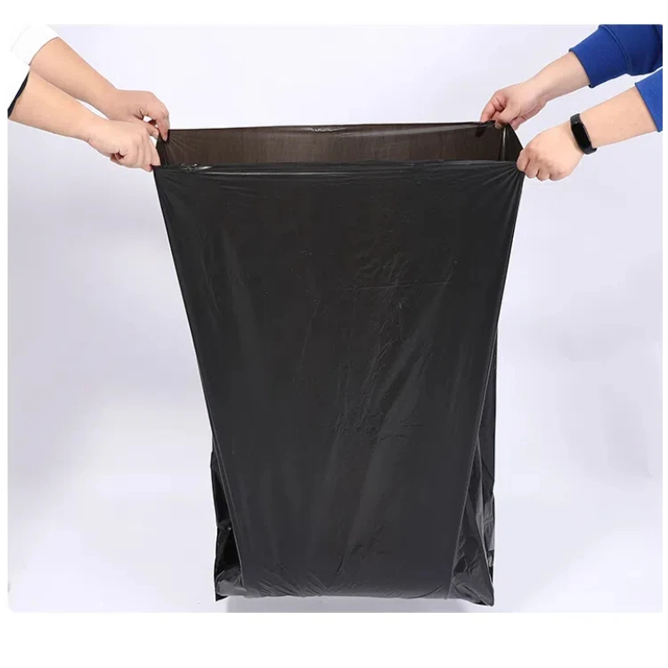 Manufacturers sell disposable 90*110CM large black plastic multi-purpose thickening heavy duty garbage bags