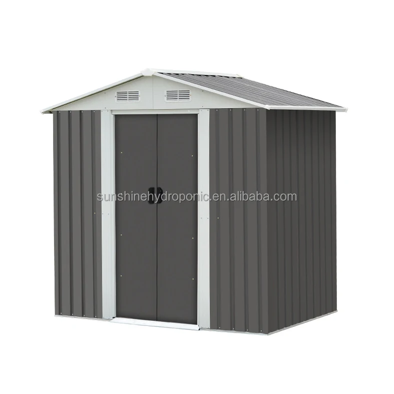Outdoor Backyard Metal Garden Utility Heavy Duty Tool House Store Patio Furniture Storage Shed