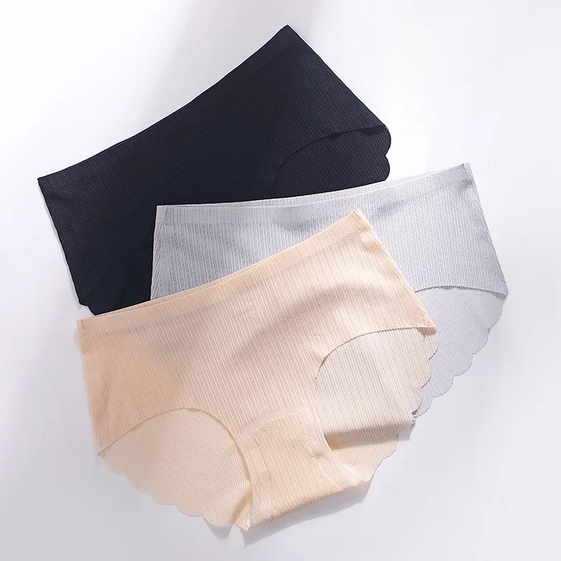One-piece Latex women Panties Box ice Silk traceless no feeling edge ultra-thin comfortable breathable fashion panties