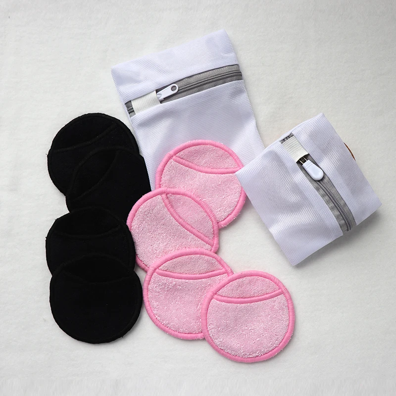 Waste Cotton Rounds Washable Bamboo Reusable Cotton Pads Face Makeup Remover Pads
