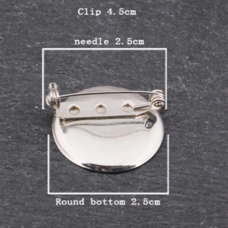20 PCS 15/20/25/30mm Brooch Findings Back Bar Round Brooches Clasps Pin for Jewelry Making Craft Art DIY Project Replacement