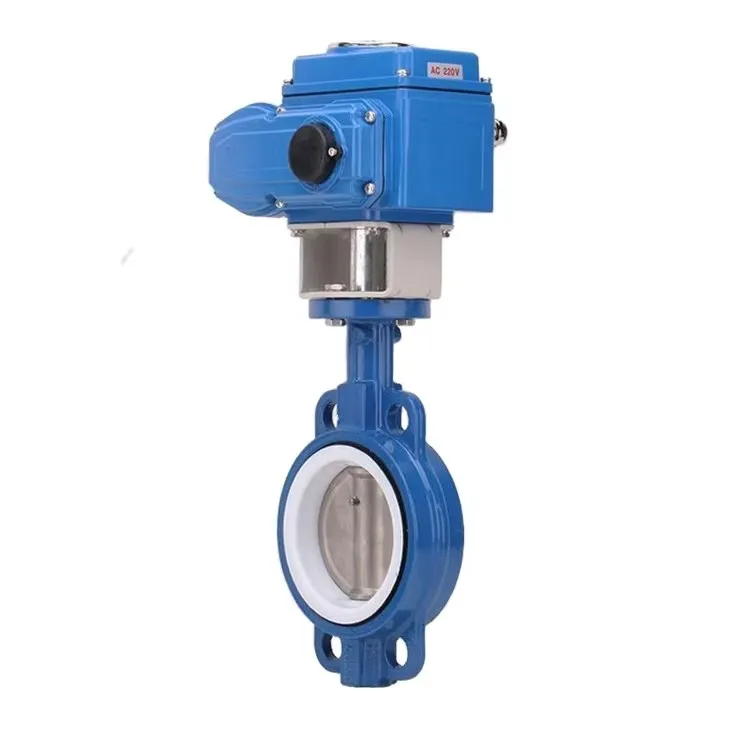 Wafer Soft Seal Rubber Explosion-proof Regulating Switch 2 4 Inches 220V 24V 380V Electric Actuator Butterfly Valve