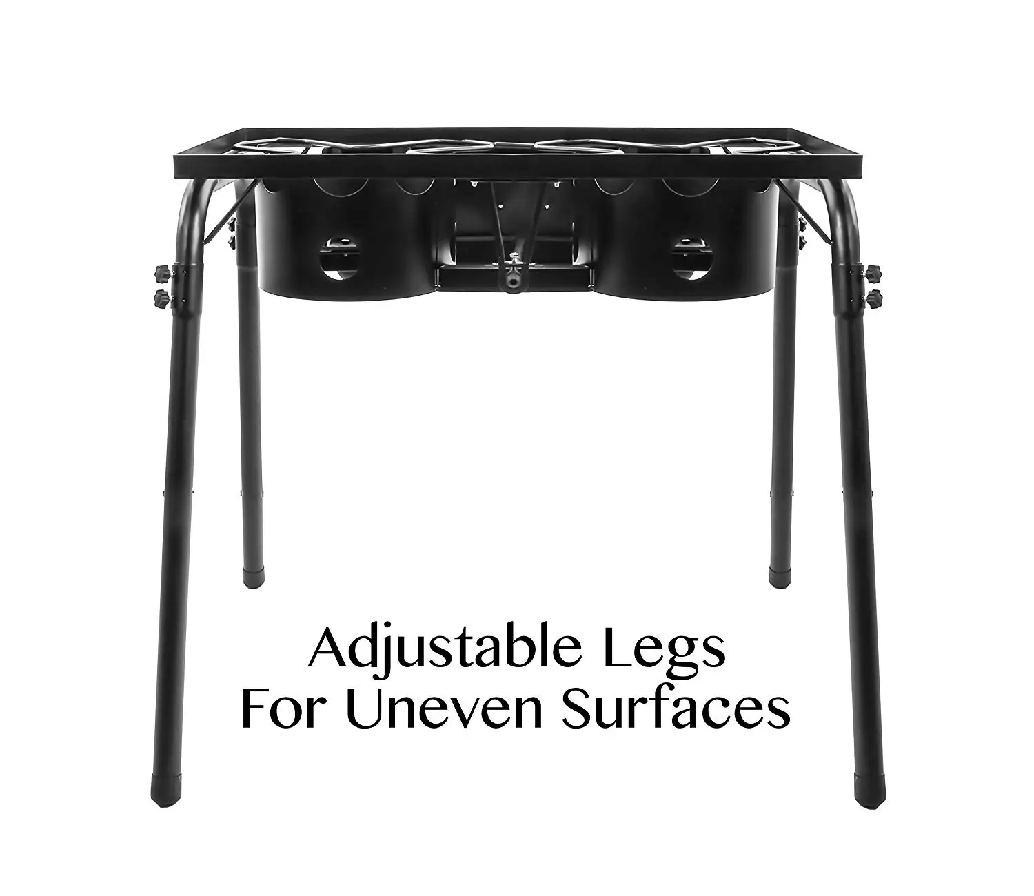 Cast Iron Portable Gas Stove 2 Burners High Pressure for Outdoor Party Food Stall Gifts Store