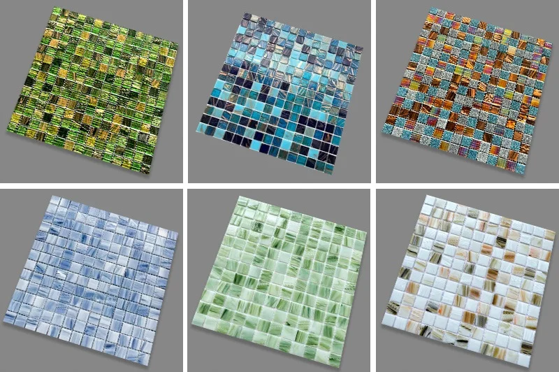 Square modern design 300*300mm Indoor and Outdoor swimming pool mosaic tile,crystal mosaic tile,blue mosaic tile for bathroom