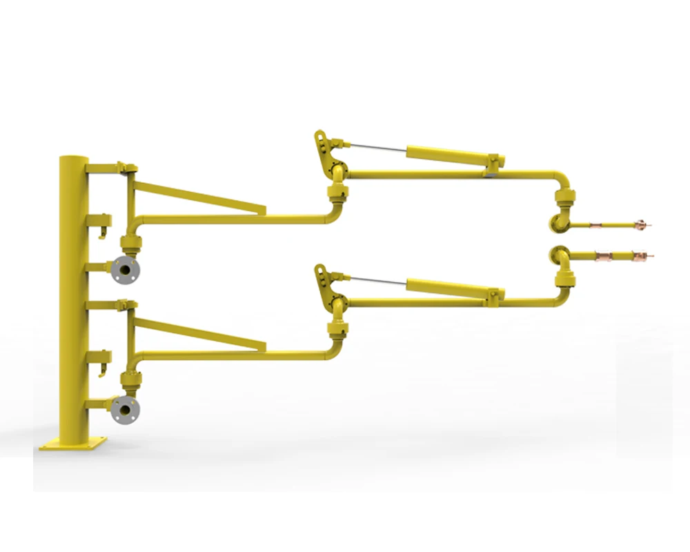 top loading arm truck loading unloading supplier on the side or on the rear of the tanker