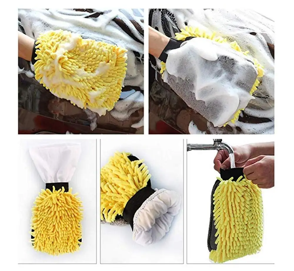 
Factory manufacturer chenille microfiber car washing mitt 