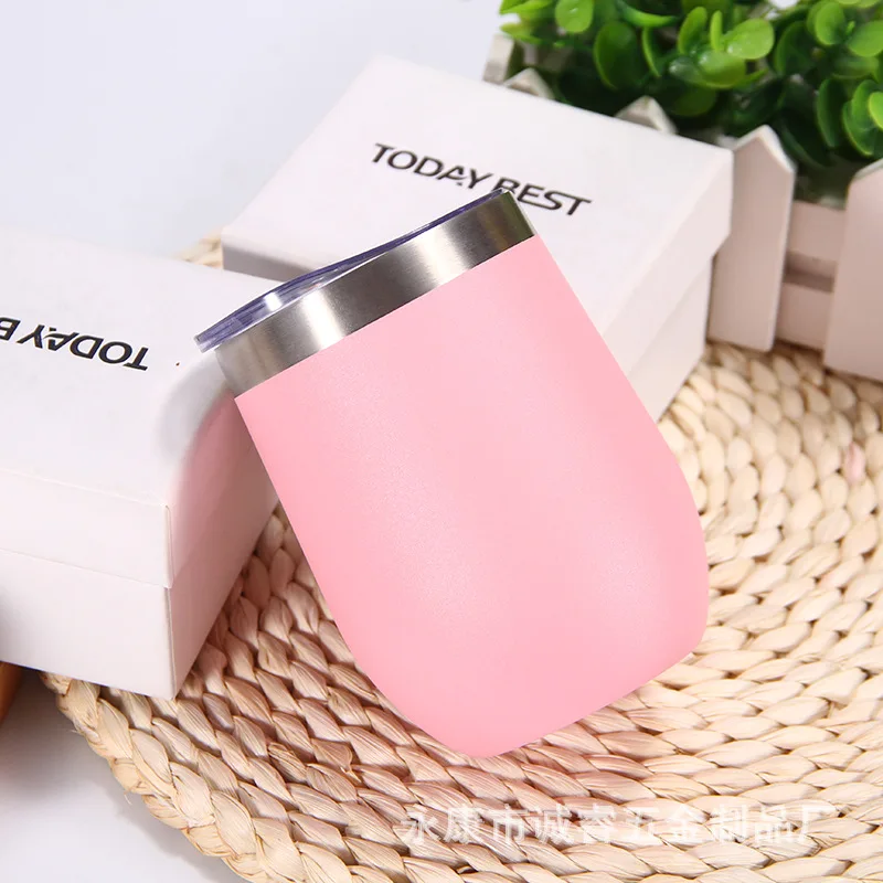 
12 oz stainless steel wine tumbler cups wholesale insulated custom 12oz wine tumbler with lid 