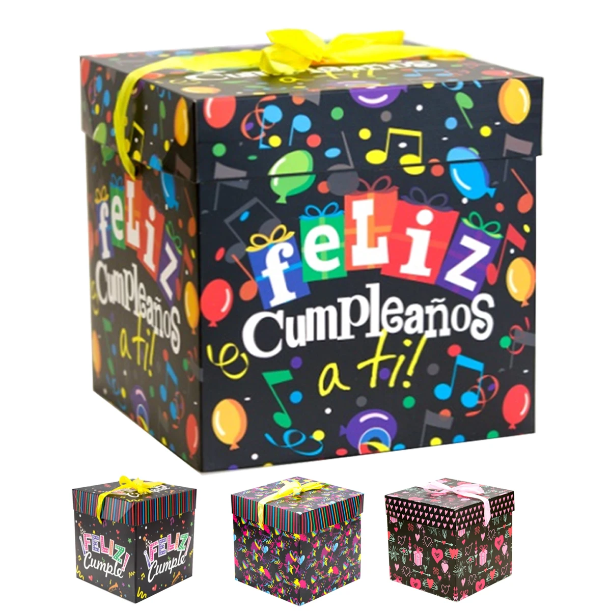 Оптовая продажа 15 см музыкальный символ воздушный шар коробка для конфет с крышкой картонная