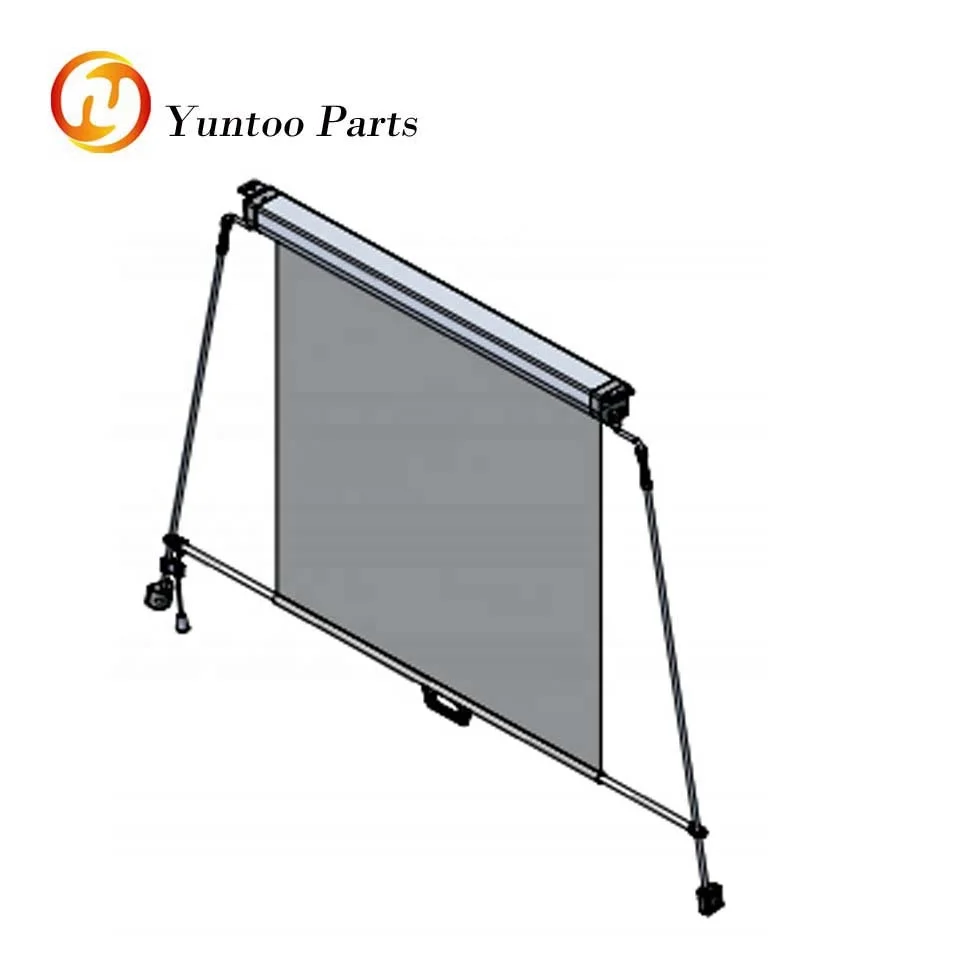 Manual mini bus side window sunshade curtain