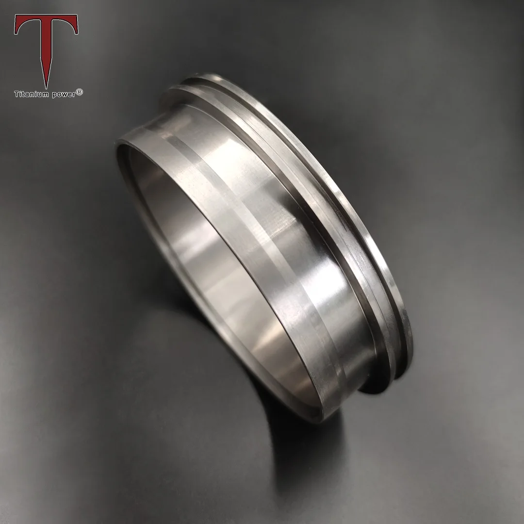 Customizalbe Titanium Flange V-band Flange Exhaust Pipe Connector Weld Ferrule for Cars