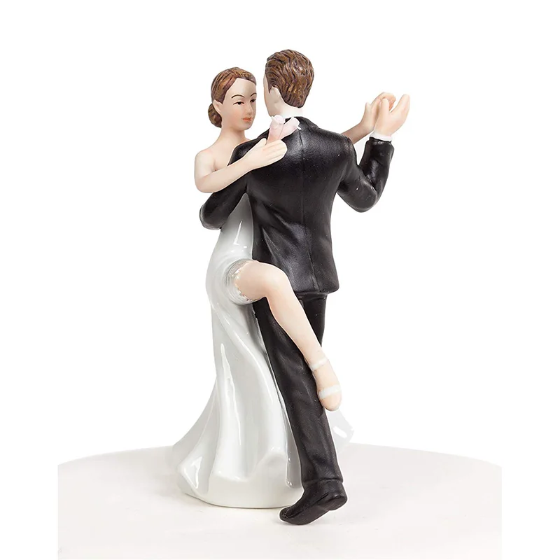 Sexy dancing couple wedding cake topper ceramic cake figure for wedding decor or gifts