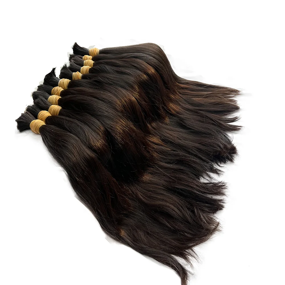 Wholesale Russian Hair Bulk Virgin Unprocessed High Quality  Human Hair Natural Color Healthy Hair for Dyeing/Bleaching