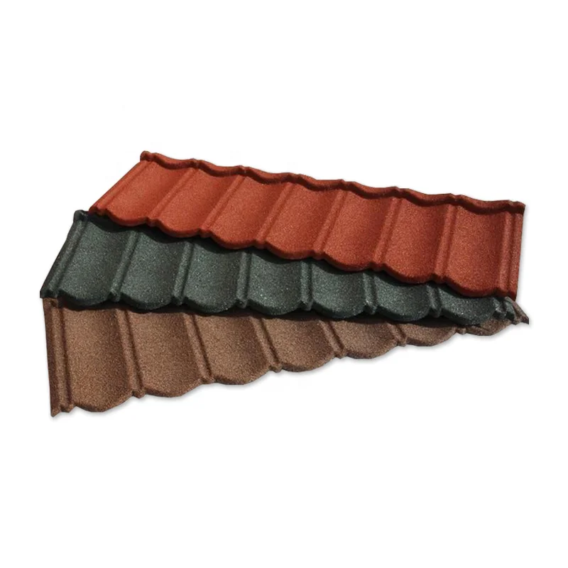 Terracotta Color Corrugated Stone Coated Metal Roof Tiles Instead Of Traditional Clay Tiles