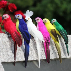 Цветные искусственные попугаи, украшение для дома и сада, искусственные попугаи