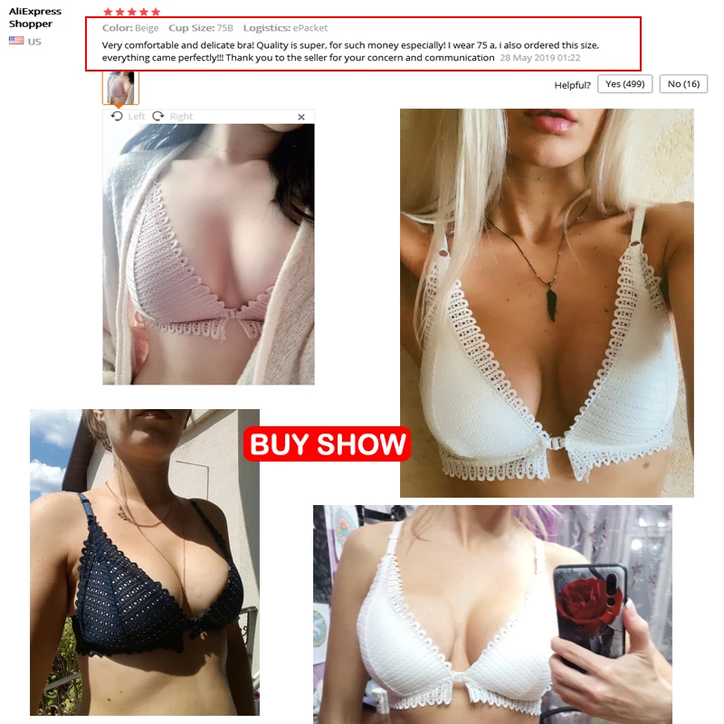 Sexy Lace Wireless Front Closure For Women Sexy Lingerie Comfort Push Up Adjusted Plus Size Backless Bralette Bra