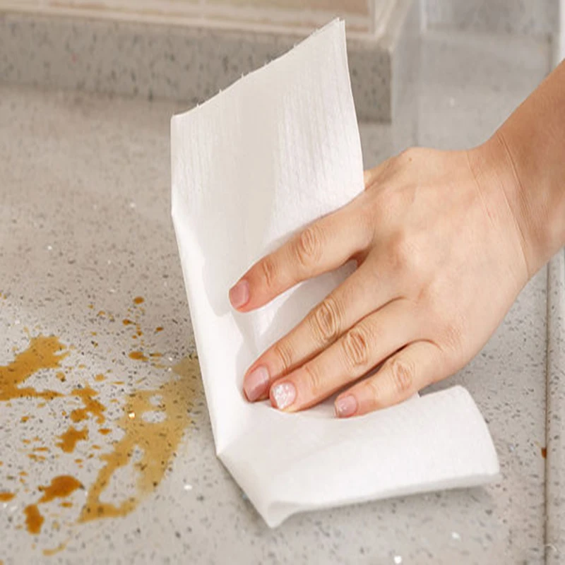 Washed lazy rag disposable rag wet and dry kitchen  PP wood pulp spunlace non-woven fabric