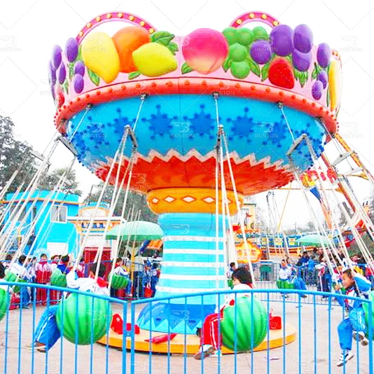 Funfair 16 Seats Fruit Watermelon Flying Chair Ride