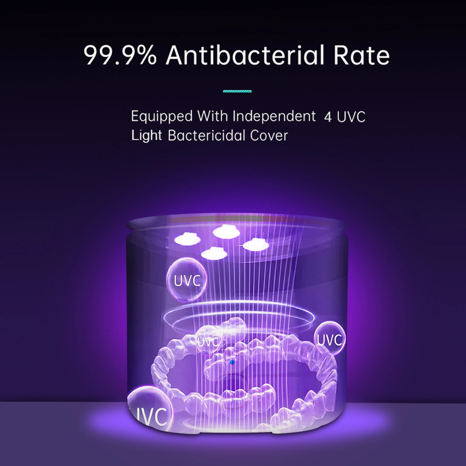 Household Portable Mini Home Use Jewelry False Teeth Dental Aligner Retainer Cleaning Machine UV Ultrasonic Denture Cleaner