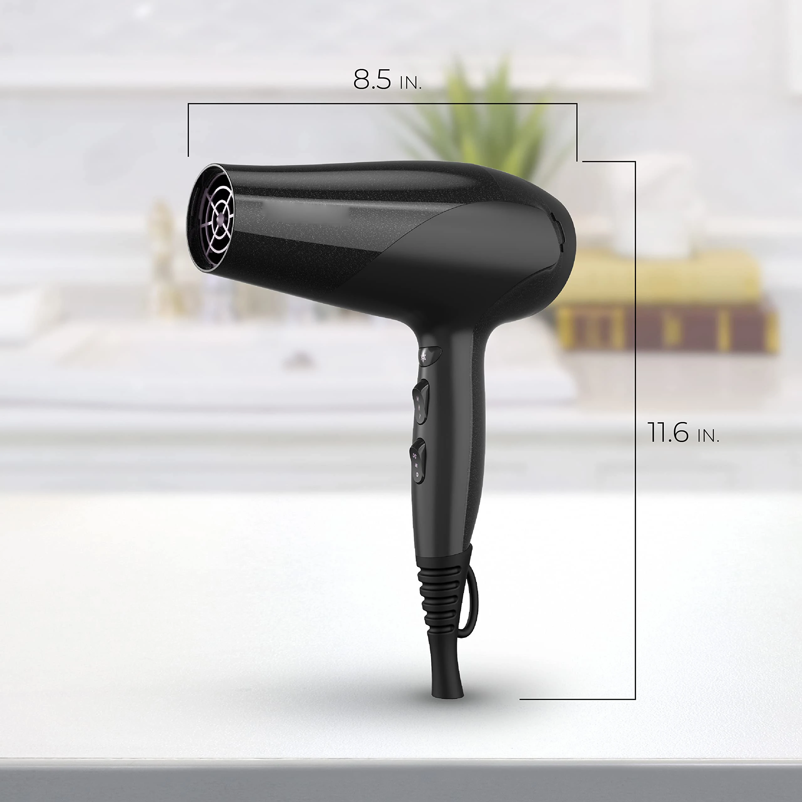 Private Label 3 Piece Set Black Profession Tourmaline Technology Ionic Ceramic Damage Protection Hair Dryer
