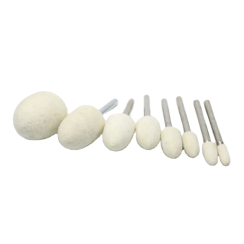 Wool buffing whee Shank 3.0mm Wool Polishing Tools Polishing Felt Wheel Wool Grinding Head