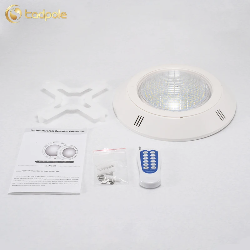 IP68 Led 12V Color Changing Surface Mounted Remote Control Abs Rgb Underwater Swimming Led Pool Lights
