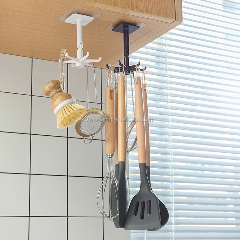 New Multifunctional Adjustable Kitchen Wall Shelf for Hanging Kitchenware Detachable Card/Key/Utensil/ Gadgets Holders Plastic