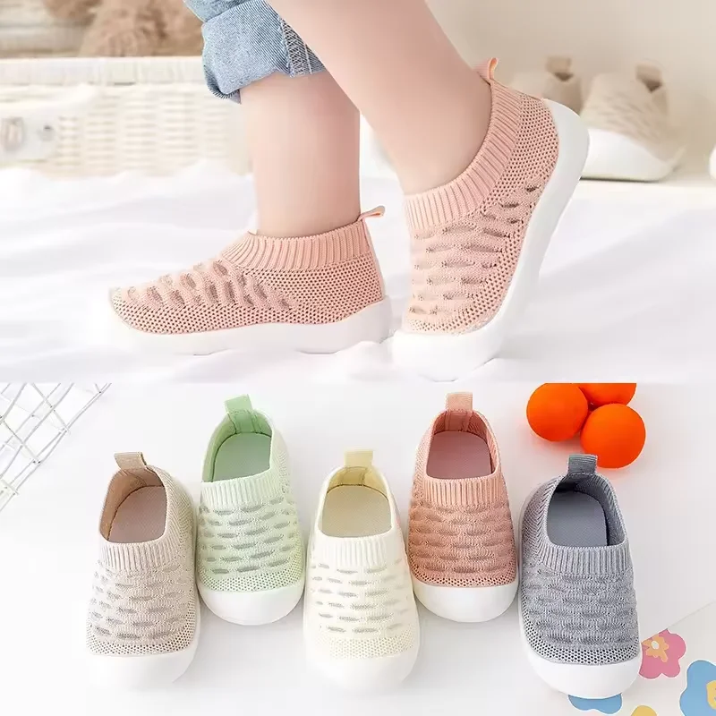 Spring and summer new breathable baby toddler shoes indoor non-slip baby front step shoes soft sole boys children shoes