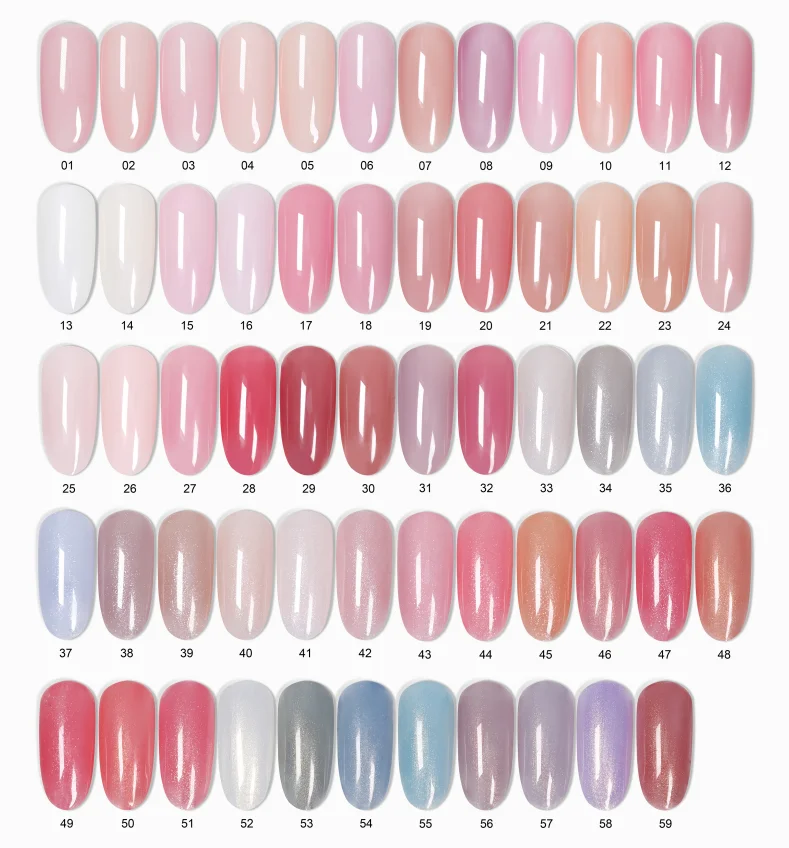 CX Beauty телесный УФ светодиодный отмачиваемый резиновый базовый гель для французского маникюра 59 натуральных цветов